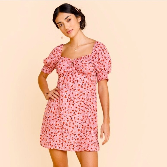 Trixxi Dresses & Skirts - Pink Floral Mini Dress   Size XL   NWT